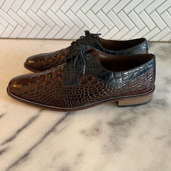 Stacy Adams Other - Stacy Adams Men's GARELLI BLACK MULTI Oxford Shoes 25116-229 gator print New.